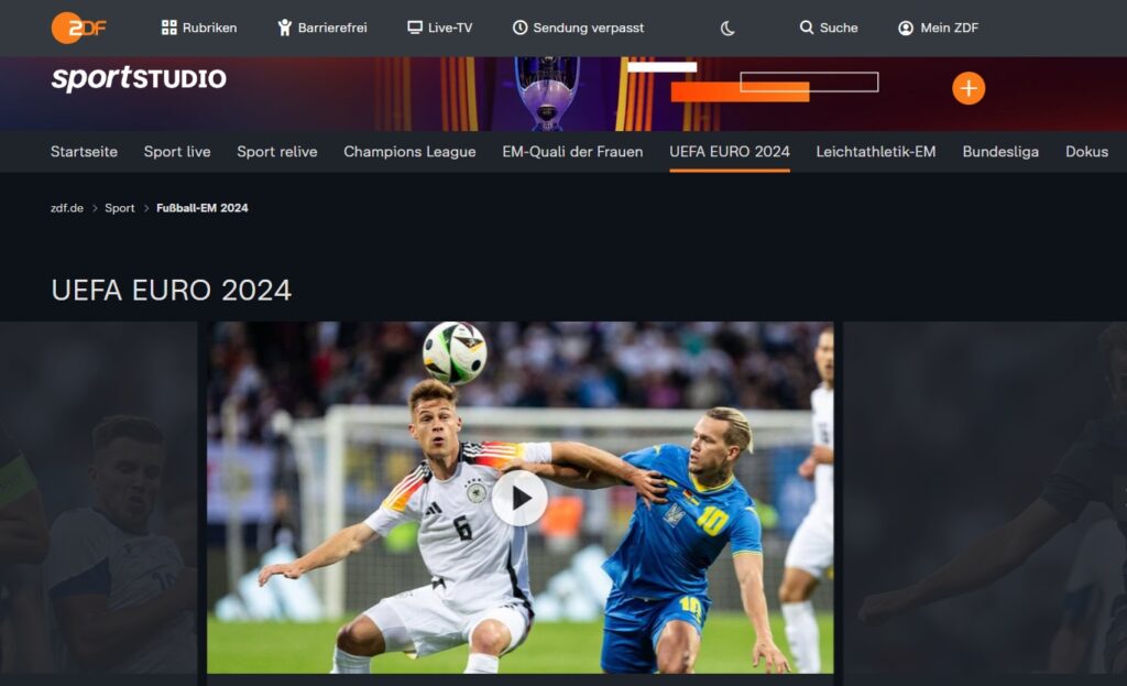 ZDFでEURO2024を見る