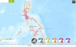フィリピンGlobeのエリアマップ